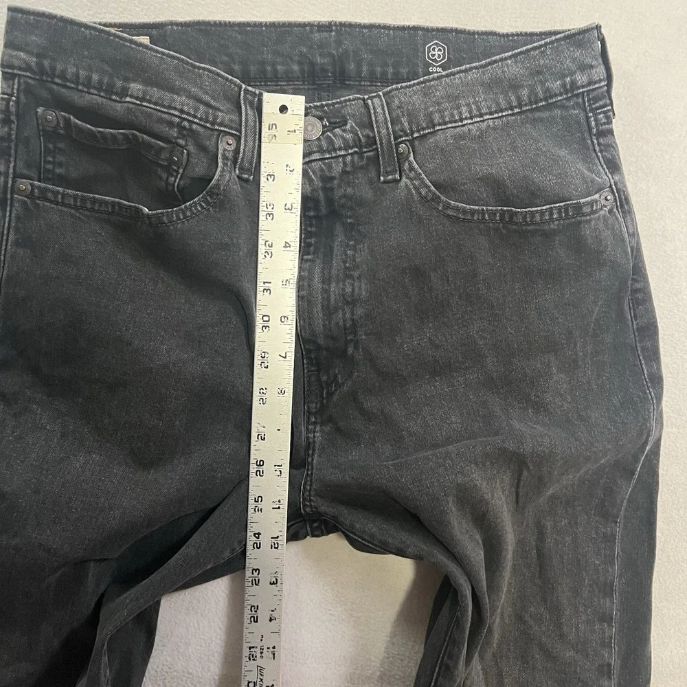 Levi's 505 Premium Jeans Men's 34x29 Black Regular Fit Straight Leg Denim Cool